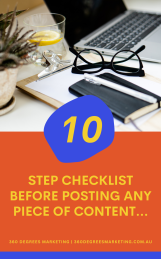 10 STEP CONTENT CHECKLIST - 360 DEGREES RESOURCE